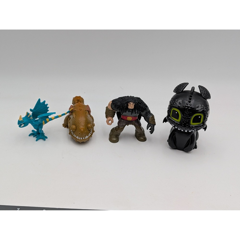 DreamWorks How to Train Your Dragon Action Figure Lot Toothless Drago Stormfly